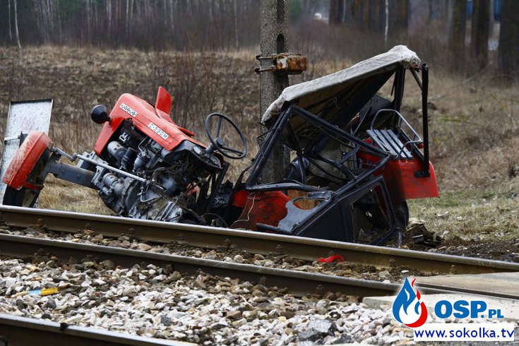 Wyjazd nr 5/2016-Zderzenie ciągnika z lokomotywą OSP Ochotnicza Straż Pożarna