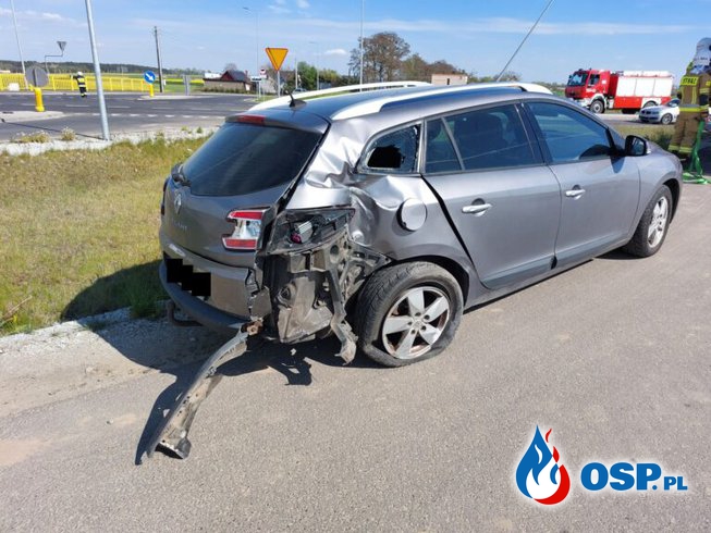 Wypadek na obwodnicy Wronek, jedna osoba poszkodowana OSP Ochotnicza Straż Pożarna