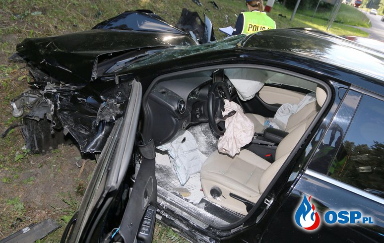 Wypadek na DK16. Zderzyły się cztery samochody, 5 osób rannych  OSP Ochotnicza Straż Pożarna