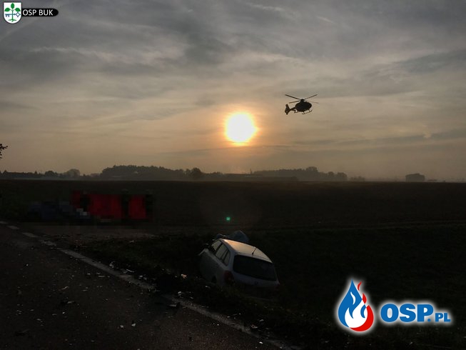 Tragedia na DW307. Jedna osoba nie żyje, sześć jest w szpitalu OSP Ochotnicza Straż Pożarna