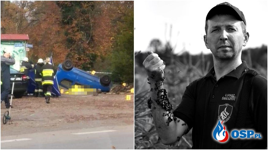 Druh Łukasz Śmieszkoł z OSP Krasiejów zginął jadąc na alarm do jednostki OSP Ochotnicza Straż Pożarna