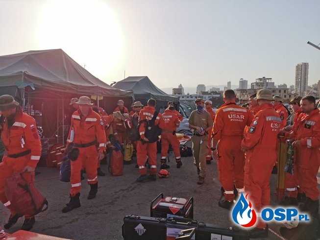 Koniec misji w Bejrucie. Polscy strażacy wracają z Libanu do kraju. OSP Ochotnicza Straż Pożarna