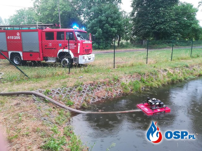 Pompowanie wody OSP Ochotnicza Straż Pożarna