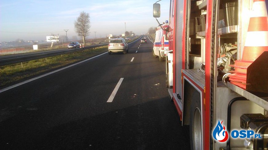 04.12.2015r. 07:59 Wypadek drogowy OSP Ochotnicza Straż Pożarna