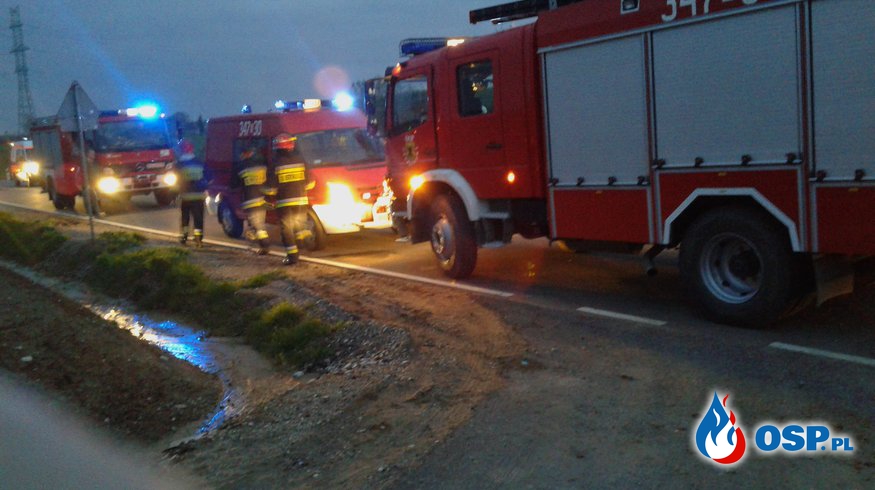 Wypadek drogowy w Zaboryszkach OSP Ochotnicza Straż Pożarna