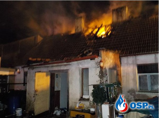 36 strażaków walczyło z pożarem budynku mieszkalnego! OSP Ochotnicza Straż Pożarna
