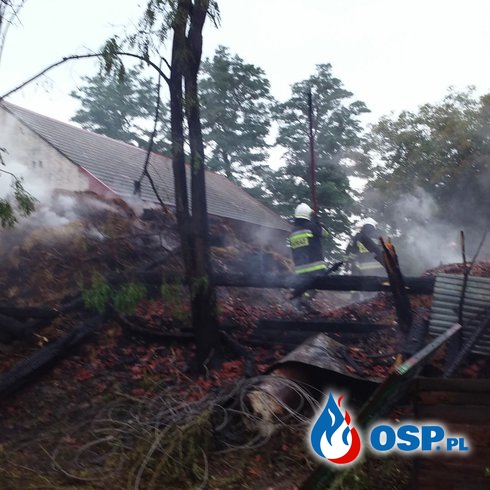 Pożar stodoły OSP Ochotnicza Straż Pożarna
