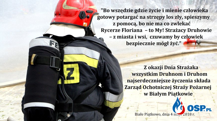 4 maja - święto Strażaków OSP Ochotnicza Straż Pożarna