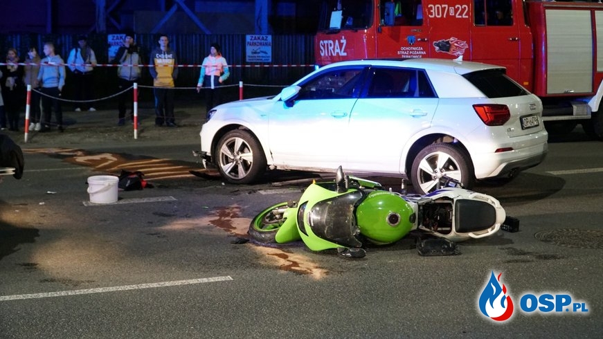 21-latka zginęła w wypadku. Motocyklista nigdy nie miał prawa jazdy. OSP Ochotnicza Straż Pożarna