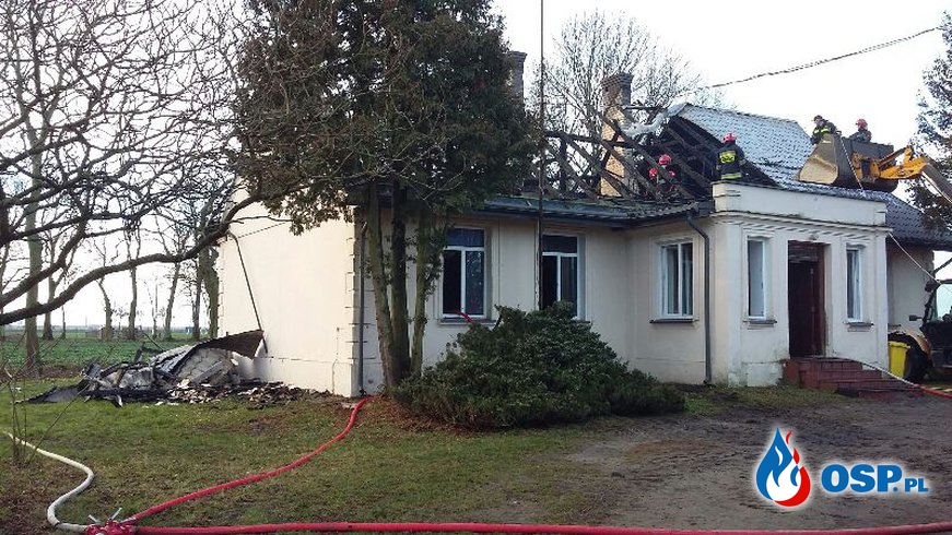Pożar Budynku Biurowego w miejscowości Wróblewo OSP Ochotnicza Straż Pożarna