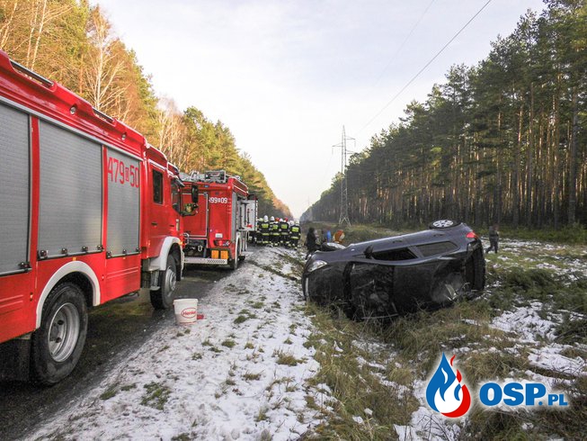 Kolizja w Koszwicach. OSP Ochotnicza Straż Pożarna