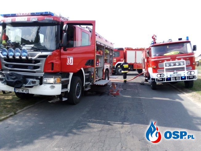 Pożar budynku mieszkalnego i samochodu - Wólka Orchowska OSP Ochotnicza Straż Pożarna