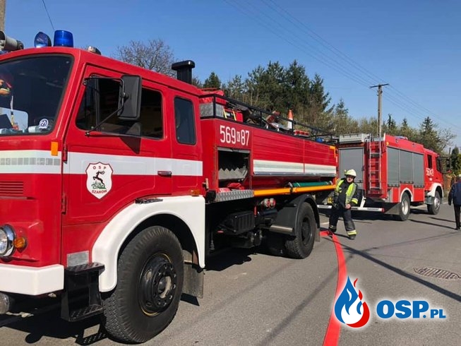 Pożar budunku gospodarczego OSP Ochotnicza Straż Pożarna