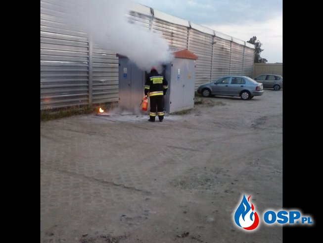 Pożar transformatora OSP Ochotnicza Straż Pożarna