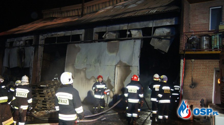 Pożar budynku magazynowego oraz budynku mieszkalnego w miejscowości Szczekarzów gmina Skalbmierz OSP Ochotnicza Straż Pożarna