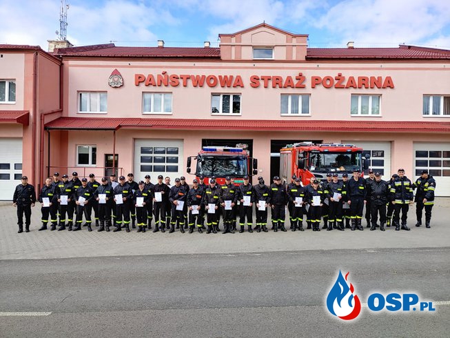 Zakończenie szkolenia podstawowego dla strażaków OSP OSP Ochotnicza Straż Pożarna