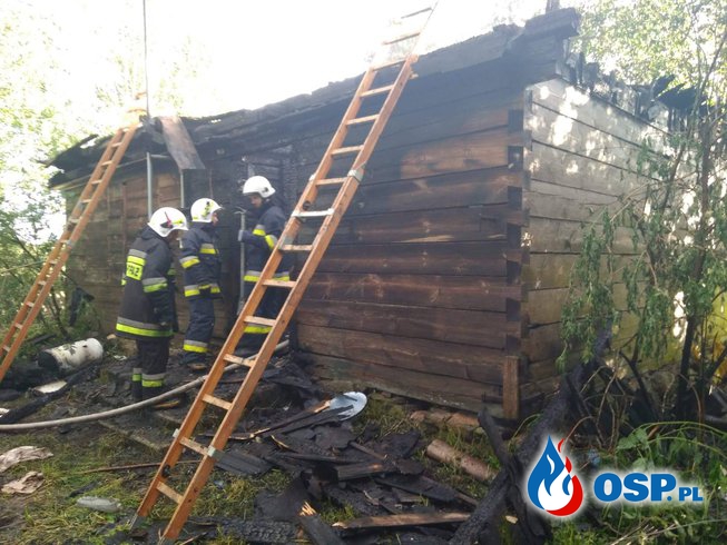 Pożar domu w Nowince OSP Ochotnicza Straż Pożarna