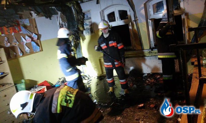 Pożar szkoły Raszczyce 22.12.2015 OSP Ochotnicza Straż Pożarna