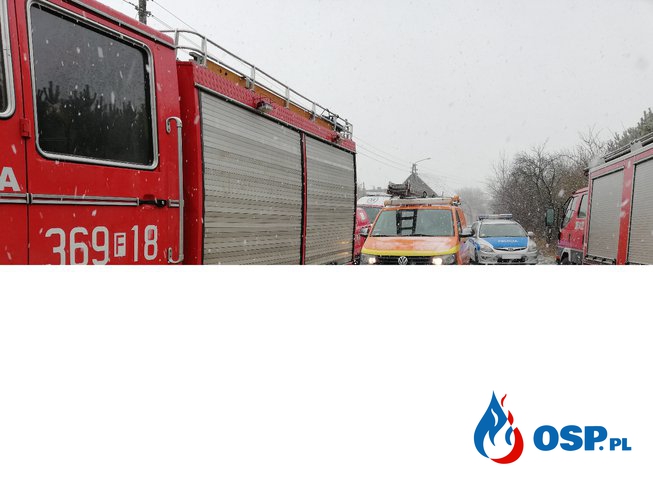 Zabezpieczenie Rejonu JRG Krosno Odrzańskie 28.03.2018-Pożar Domu w Budachowie OSP Ochotnicza Straż Pożarna