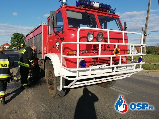 Plama oleju OSP Ochotnicza Straż Pożarna