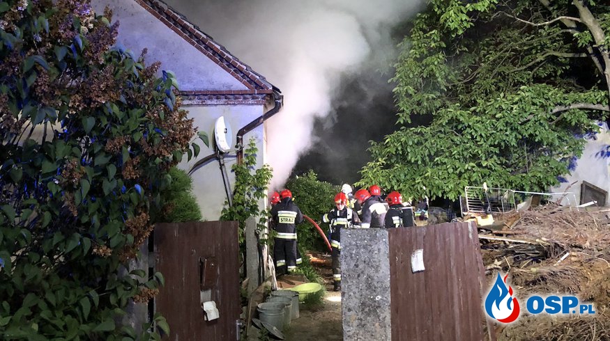 Pożar domu w Opolu. Jedna osoba zginęła. OSP Ochotnicza Straż Pożarna