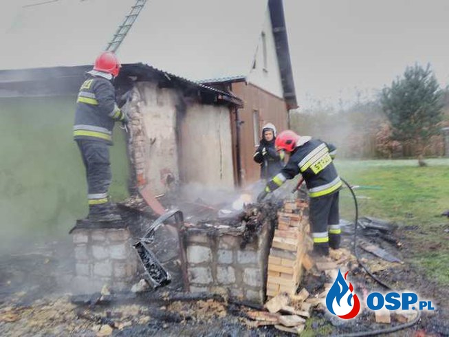 Płonąca sauna! OSP Ochotnicza Straż Pożarna