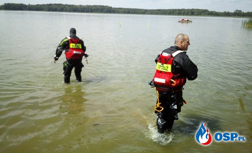 Ćwiczenia z ratownictwa wodnego OSP Ochotnicza Straż Pożarna