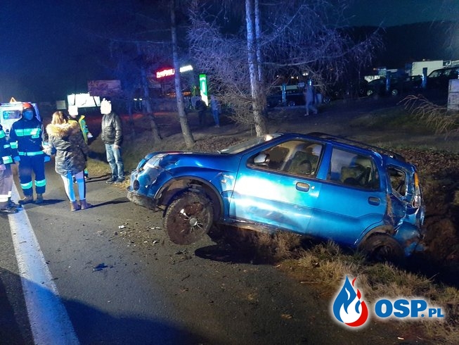 Wypadek samochodu osobowego na DK7 - 27 stycznia 2020r. OSP Ochotnicza Straż Pożarna
