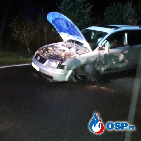 Zderzenie dwóch samochodów OSP Ochotnicza Straż Pożarna