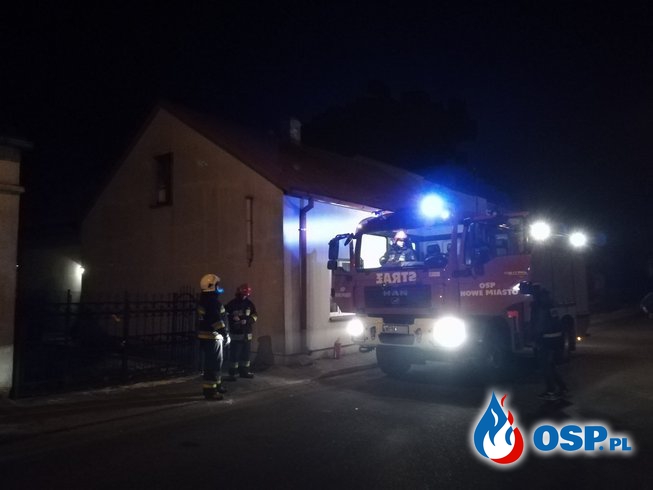 Pożar przewodu kominowego Nowe Miasto OSP Ochotnicza Straż Pożarna