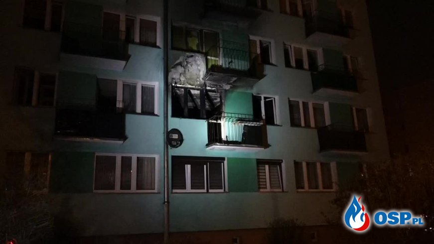 99-letni mężczyzna zginął w pożarze bloku we Włocławku OSP Ochotnicza Straż Pożarna
