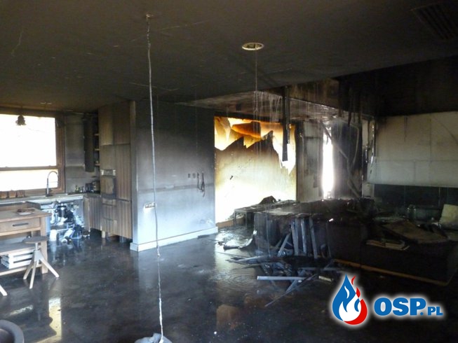 Antoniny - pożar budynku mieszkalnego. OSP Ochotnicza Straż Pożarna