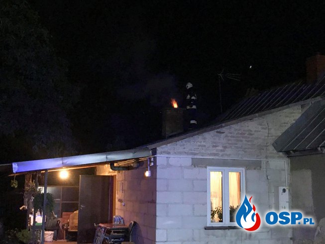 Pożar sadz w przewodzie kominowym OSP Ochotnicza Straż Pożarna