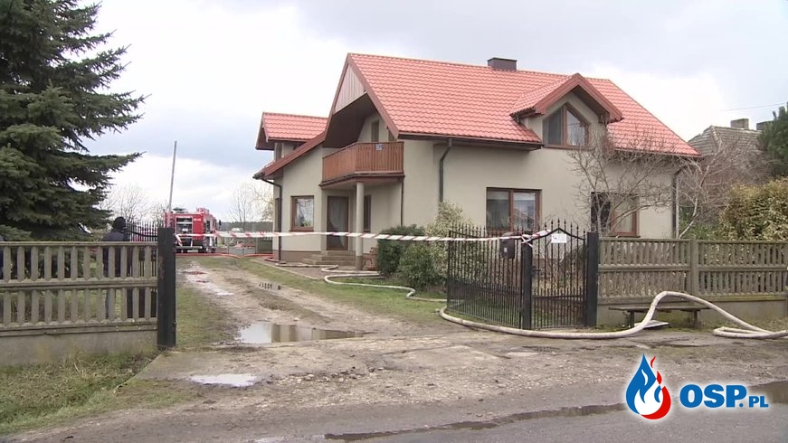 Noworodek zginął w pożarze domu pod Łodzią OSP Ochotnicza Straż Pożarna