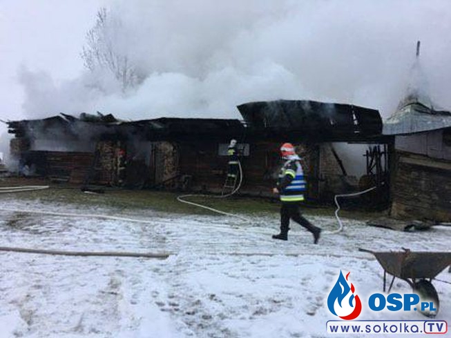 6/2018 Pożar obory w Miszkienikach Wielkich OSP Ochotnicza Straż Pożarna