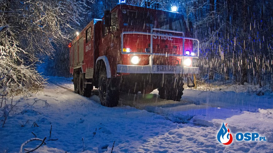 Usuwanie skutków opadów śniegu OSP Ochotnicza Straż Pożarna