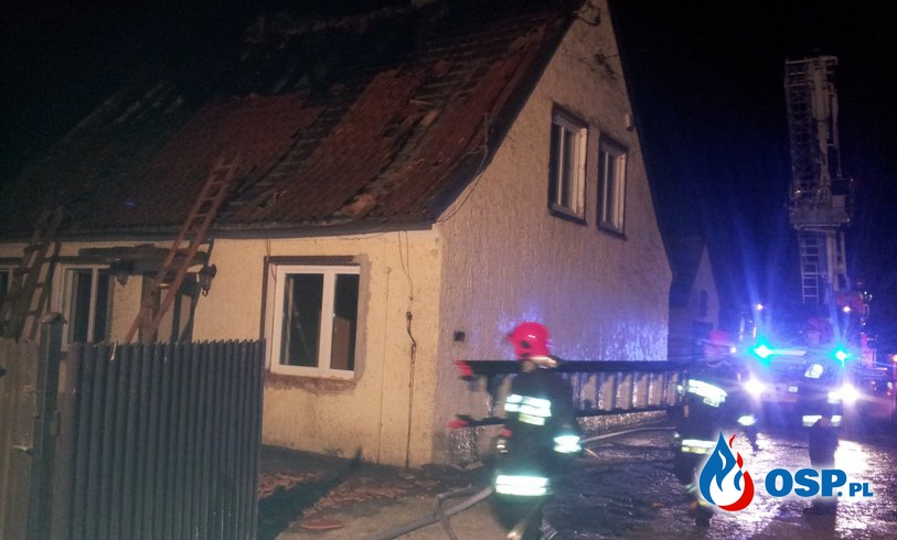 Pożar domu w Lipowie 08.03.2013 OSP Ochotnicza Straż Pożarna