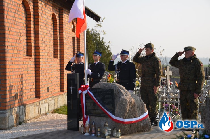 Obchody 100-lecia Odzyskania przez Polskę Niepodległości - kościół parafialny OSP Ochotnicza Straż Pożarna