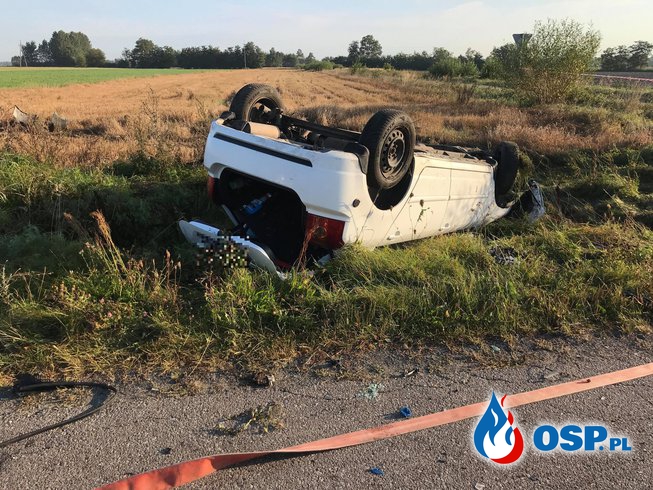 Wypadek 2 samochodów osobowych OSP Ochotnicza Straż Pożarna