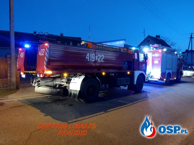 Pożar przewodu komninowego OSP Ochotnicza Straż Pożarna