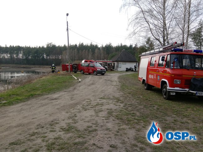 Pożar lasu w Wielisławicach - ćwiczenia OSP Ochotnicza Straż Pożarna