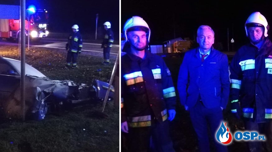 Robert Biedroń uratował mężczyznę z 2-letnim dzieckiem z płonącego samochodu! OSP Ochotnicza Straż Pożarna