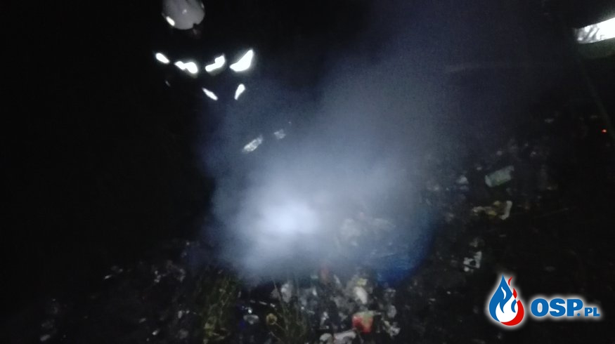 Pożar śmieci w Glinojecku OSP Ochotnicza Straż Pożarna