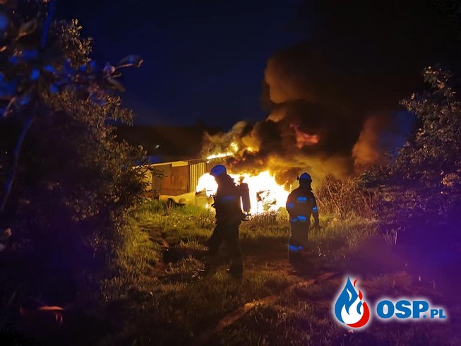 Mężczyzna zginął w pożarze przyczepy kempingowej OSP Ochotnicza Straż Pożarna