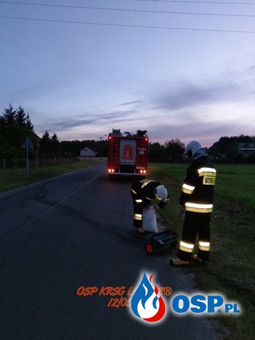 Plama oleju oraz w drodze powrotnej osoba nieprzytomna OSP Ochotnicza Straż Pożarna