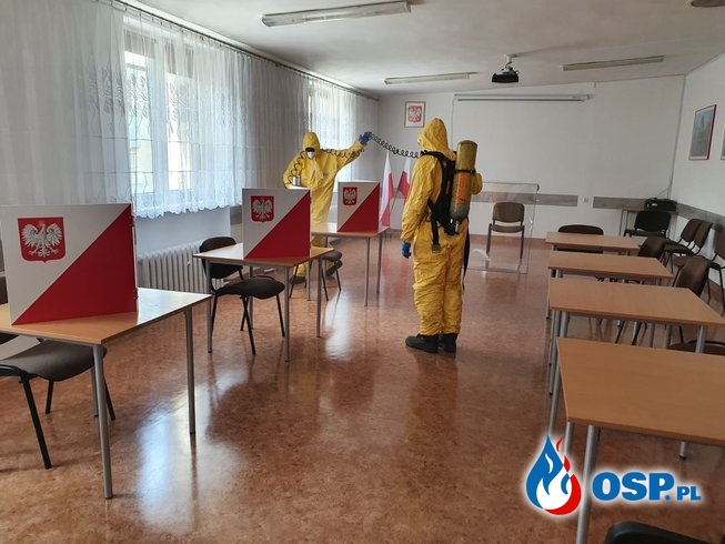 119/2020 Dezynfekcja lokali wyborczych na terenie gminy Chojna OSP Ochotnicza Straż Pożarna
