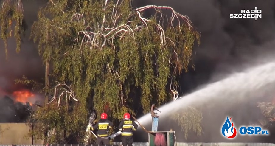 Gigantyczny pożar w Szczecinie. Doszło do eksplozji OSP Ochotnicza Straż Pożarna