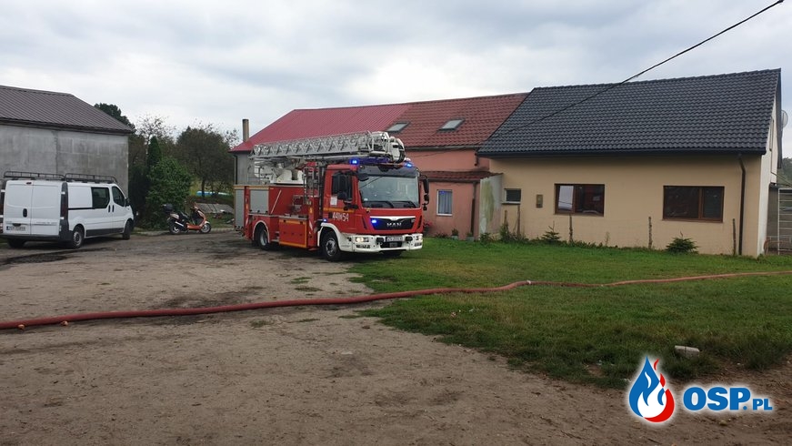 Pożar kotłowni w Cerkwicy OSP Ochotnicza Straż Pożarna