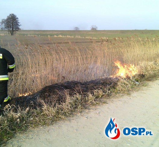 Pożar Traw Jaźwiska ( Obok Mostu ) OSP Ochotnicza Straż Pożarna