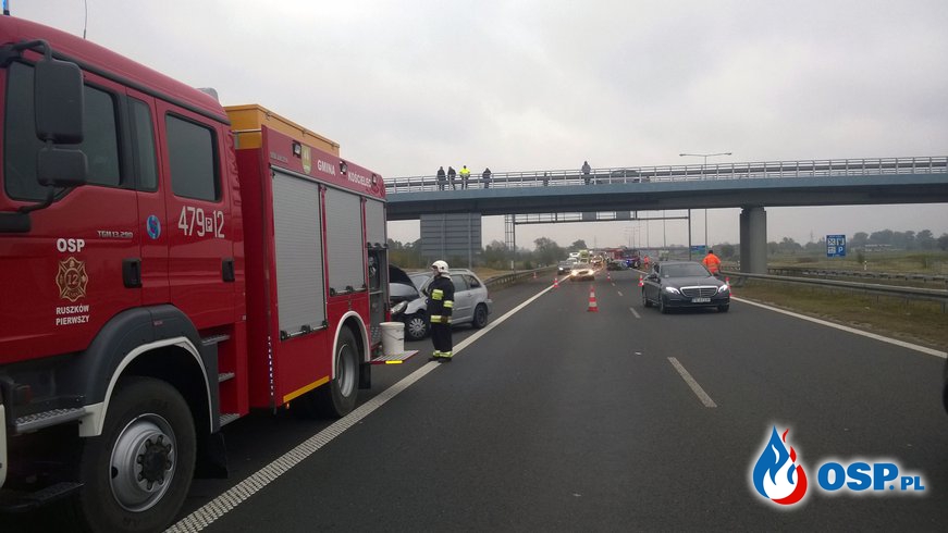 Wypadek na A-2, zderzenie dówch samochodów! OSP Ochotnicza Straż Pożarna